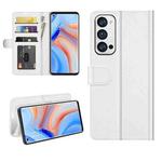 For OPPO Reno5 Pro+ / Find X3 Neo R64 Texture Single Horizontal Flip Protective Case with Holder & Card Slots & Wallet& Photo Frame(White)