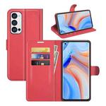 For OPPO Reno5 Pro+ / Find X3 Neo Litchi Texture Horizontal Flip Protective Case with Holder & Card Slots & Wallet(Red)