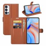 For OPPO Reno5 Pro+ / Find X3 Neo Litchi Texture Horizontal Flip Protective Case with Holder & Card Slots & Wallet(Brown)