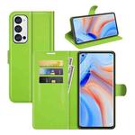 For OPPO Reno5 Pro+ / Find X3 Neo Litchi Texture Horizontal Flip Protective Case with Holder & Card Slots & Wallet(Green)