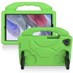 For Samsung Galaxy Tab A7 Lite T220 / T225 Thumb Bracket EVA Shockproof Tablet Case(Green)