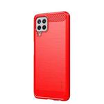 For Samsung Galaxy A22 4G MOFI Gentleness Series Brushed Texture Carbon Fiber Soft TPU Case(Red)
