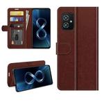For Asus Zenfone 8 R64 Texture Single Horizontal Flip Protective Case with Holder & Card Slots & Wallet& Photo Frame(Brown)