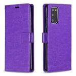 For Samsung Galaxy A32 5G Crazy Horse Texture Horizontal Flip Leather Case with Holder & Card Slots & Wallet & Photo Frame(Purple)