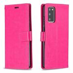 For Samsung Galaxy A52 5G / 4G Crazy Horse Texture Horizontal Flip Leather Case with Holder & Card Slots & Wallet & Photo Frame(Pink)
