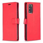 For Samsung Galaxy A02s EU Version Crazy Horse Texture Horizontal Flip Leather Case with Holder & Card Slots & Wallet & Photo Frame(Red)