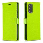 For Samsung Galaxy A02s EU Version Crazy Horse Texture Horizontal Flip Leather Case with Holder & Card Slots & Wallet & Photo Frame(Green)