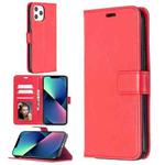 For iPhone 13 mini Crazy Horse Texture Horizontal Flip Leather Case with Holder & Card Slots & Wallet & Photo Frame (Red)