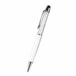 AT-22  2 in 1 Universal Flash Diamond Decoration Capacitance Pen Stylus Ballpoint Pen(White)