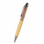 AT-22  2 in 1 Universal Flash Diamond Decoration Capacitance Pen Stylus Ballpoint Pen(Gold)