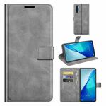 For TCL 20S / 20 5G /20L / 20L+ Retro Calf Pattern Buckle Horizontal Flip Leather Case with Holder & Card Slots & Wallet(Grey)