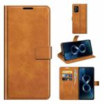 For ASUS Zenfone 8 ZS590KS Retro Calf Pattern Buckle Horizontal Flip Leather Case with Holder & Card Slots & Wallet(Yellow)