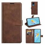 For OPPO A54 4G Retro Calf Pattern Buckle Horizontal Flip Leather Case with Holder & Card Slots & Wallet(Dark Brown)
