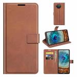 For Nokia X10 / X20 Retro Calf Pattern Buckle Horizontal Flip Leather Case with Holder & Card Slots & Wallet(Light Brown)