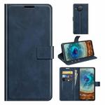 For Nokia X10 / X20 Retro Calf Pattern Buckle Horizontal Flip Leather Case with Holder & Card Slots & Wallet(Blue)