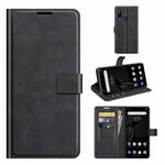 For ZTE Libero 5G Retro Calf Pattern Buckle Horizontal Flip Leather Case with Holder & Card Slots & Wallet(Black)