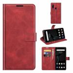 For ZTE Libero 5G Retro Calf Pattern Buckle Horizontal Flip Leather Case with Holder & Card Slots & Wallet(Red)