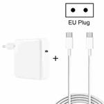 30W USB-C / Type-C Laptop Portable Power Adapter with 1.8m USB-C / Type-C to USB-C / Type-C Charging Cable, EU Plug