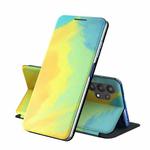 For Samsung Galaxy A32 5G Voltage Watercolor Pattern Skin Feel Magnetic Horizontal Flip PU Leather Case with Holder(Yellow)