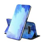For Samsung Galaxy S10 Voltage Watercolor Pattern Skin Feel Magnetic Horizontal Flip PU Leather Case with Holder(Blue)