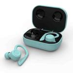 T20 TWS Bluetooth Hooks Wireless Sports Headphones with Charging Box IPX6 Waterproof Noise-cancelling Earphones(Blue)
