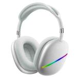 AKZ MAX10 Head-mounted RGB Wireless Bluetooth Music Headset With Microphone, Supports TF Card(White)