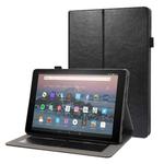 For Amazon Kindle Fire HD 10 2021 Business Horizontal Flip PU Leather Case with Two-Folding Holder & Card Slots & Pen Slot(Black)