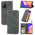 For OPPO A94 5G / A95 5G/F19 Pro+ /Reno5 Z Retro Skin Feel Business Magnetic Horizontal Flip Leather Case With Holder & Card Slots & Wallet & Photo Frame(Gray)