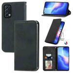 For OPPO Reno 5 5G /Find X3 Lite Retro Skin Feel Business Magnetic Horizontal Flip Leather Case With Holder & Card Slots & Wallet & Photo Frame(Black)