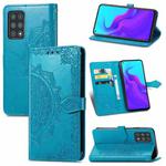 For Cubot X30 Mandala Flower Embossed Horizontal Flip Leather Case with Holder & Three Card Slots & Wallet & Lanyard(Blue)