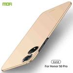 For Honor 50 Pro MOFI Frosted PC Ultra-thin Hard Case(Gold)
