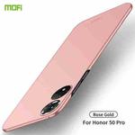 For Honor 50 Pro MOFI Frosted PC Ultra-thin Hard Case(Rose Gold)