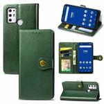 For Tone E21 Solid Color Leather Buckle Phone Case with Lanyard & Photo Frame & Card Slot & Wallet & Stand Function(Green)