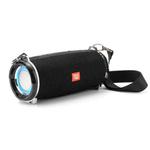 T&G TG192 LED Flashing Light Portable Wireless Bass 3D Stereo Bluetooth Speaker, Support FM / TF Card / USB(Black)