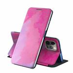 For iPhone 13 mini Voltage Watercolor Pattern Skin Feel Magnetic Horizontal Flip PU Leather Case with Holder(Purple)