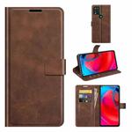 For Motorola G Stylus 5G Retro Calf Pattern Buckle Card Wallet Left and Right Flip Phone Holster with Bracket Function(Dark Brown)