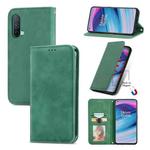For OnePlus Nord CE 5G Retro Skin Feel Business Magnetic Horizontal Flip Leather Case with Holder & Card Slots & Wallet & Photo Frame(Green)