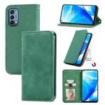 For OnePlus Nord N200 5G Retro Skin Feel Business Magnetic Horizontal Flip Leather Case with Holder & Card Slots & Wallet & Photo Frame(Green)
