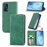 For vivo iQOO Neo 5 Retro Skin Feel Business Magnetic Horizontal Flip Leather Case with Holder & Card Slots & Wallet & Photo Frame(Green)