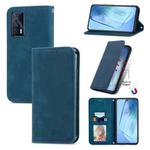 For vivo iQOO Neo 5 Retro Skin Feel Business Magnetic Horizontal Flip Leather Case with Holder & Card Slots & Wallet & Photo Frame(Blue)