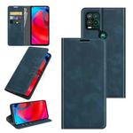 For Motorola Moto G Stylus 5G Retro-skin Business Magnetic Suction Leather Case with Holder & Card Slots & Wallet(Dark Blue)