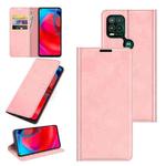 For Motorola Moto G Stylus 5G Retro-skin Business Magnetic Suction Leather Case with Holder & Card Slots & Wallet(Pink)