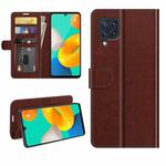 For Samsung Galaxy M32 R64 Texture Single Horizontal Flip Protective Case with Holder & Card Slots & Wallet& Photo Frame(Brown)