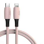 ENKAY Hat-Prince ENK-CB209 PD 20W 3A Type-C to 8 Pin Silicone Data Sync Fast Charging Cable, Cable Length: 1.2m(Pink)
