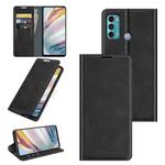 For Motorola Moto G60/G40 Fusion Retro-skin Business Magnetic Suction Leather Case with Holder & Card Slots & Wallet(Black)