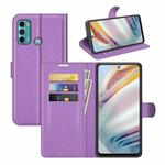 For Motorola Moto G60/G40 Fusion Litchi Texture Horizontal Flip Protective Case with Holder & Card Slots & Wallet(Purple)