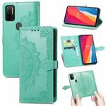 For Ulefone Note 11 Plus Mandala Flower Embossed Horizontal Flip Leather Case with Bracket / Card Slot / Wallet / Lanyard(Green)