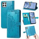 For Huawei Enjoy 20 5G Mandala Flower Embossed Horizontal Flip Leather Case with Bracket / Card Slot / Wallet / Lanyard(Blue)