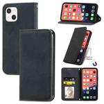 For iPhone 13 Retro Skin Feel Business Magnetic Horizontal Flip Leather Case With Holder & Card Slots & Wallet & Photo Frame(Black)