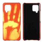 Paste Skin + PC Thermal Sensor Discoloration Case For Samsung Galaxy A42 5G(Red Yellow)